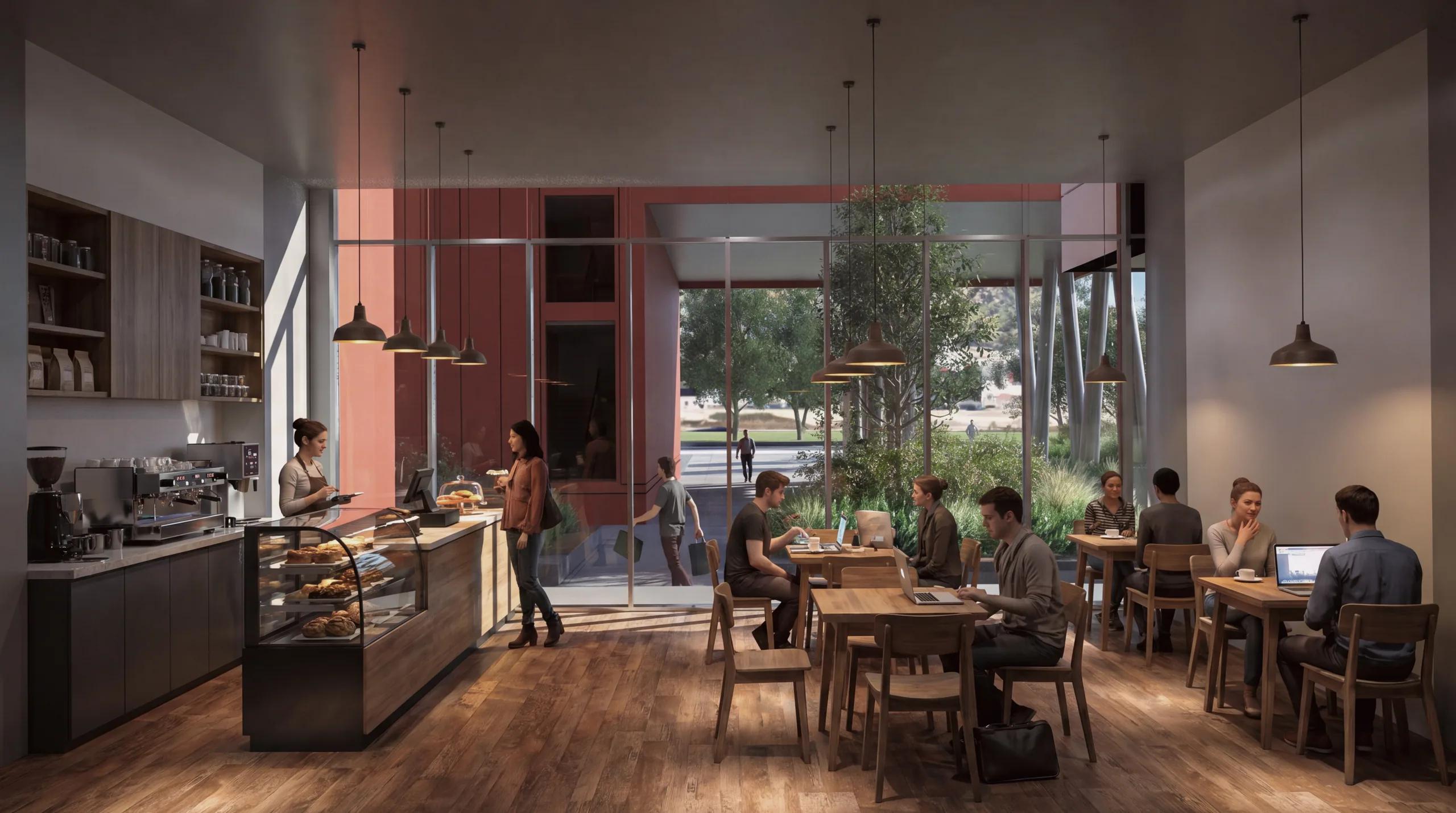 The ground-floor café and lounge